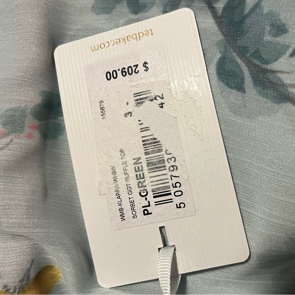 MOVE OUT SALE Ted Baker Klarra Ruffle Peplum Sorbet Blouse Size 3 - Picture 5 of 5